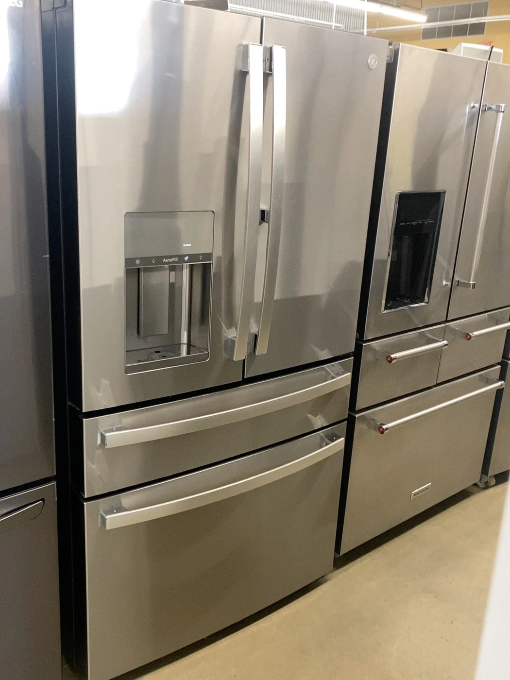 GE Profile Four-door refrigerator with dispenser