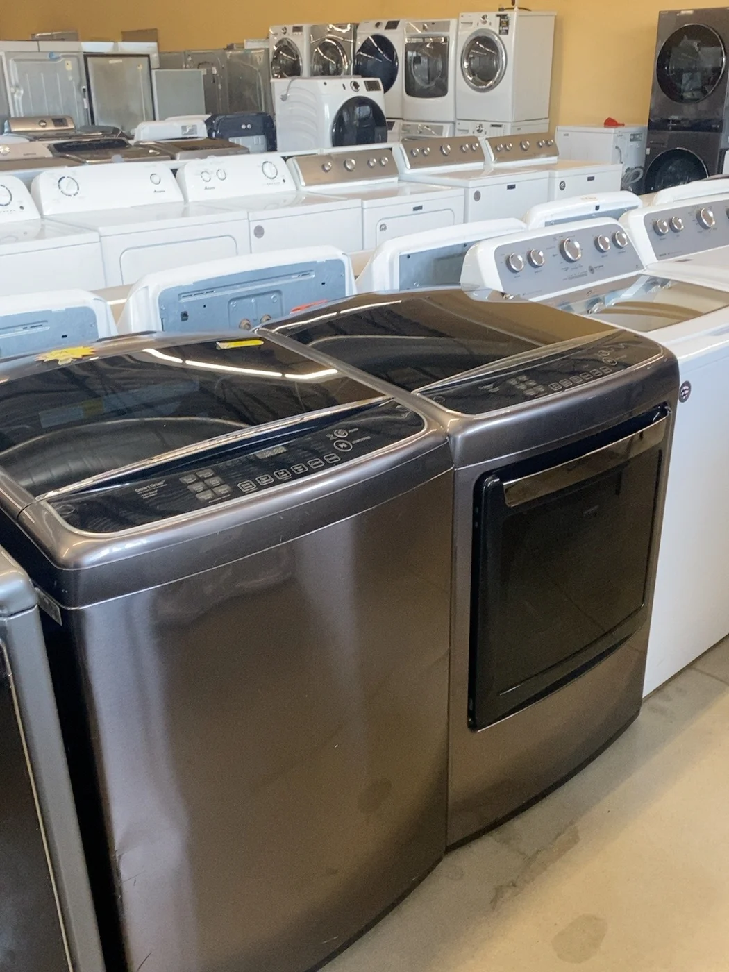 LG Silver washer & dryer set